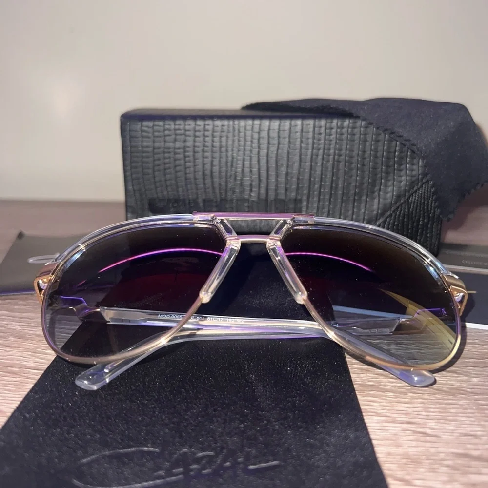 Cazal 9085 Crystal/Gold/Blue Gradient Aviator